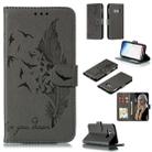 Feather Pattern Litchi Texture Horizontal Flip Leather Case with Wallet & Holder & Card Slots For Galaxy S10e(Gray) - 1