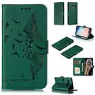Feather Pattern Litchi Texture Horizontal Flip Leather Case with Wallet & Holder & Card Slots For Galaxy S10+(Green) - 1