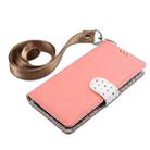 For iPhone 11 Pro Max Wave Point Horizontal Flip Leather Case with Card Slots & Holder & Wallet & Lanyard (Pink) - 1