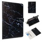 For Galaxy Tab S4 10.5 T830 / T835 Colored Drawing Pattern Horizontal Flip PU Leather Case with Holder & Card Slots(Black Marble) - 1