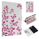 For Galaxy Tab S4 10.5 T830 / T835 Colored Drawing Pattern Horizontal Flip PU Leather Case with Holder & Card Slots(Butterfly Love Flower) - 1