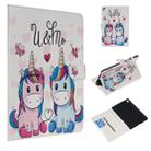 For Galaxy Tab S5e 10.5 T720 / T725 Colored Drawing Pattern Horizontal Flip PU Leather Case with Holder & Card Slots(Couple Unicorn) - 1