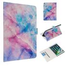 For  iPad Air 10.5 (2019) / iPad Pro 10.5 (2017) Colored Drawing Pattern Horizontal Flip PU Leather Case with Holder & Card Slots(Pink Blue Marble) - 1