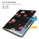 For iPad 4 / 3 / 2 Colored Drawing Pattern Horizontal Flip PU Leather Case with Holder & Card Slots(Black Backgroud Flower) - 7
