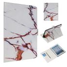 For iPad 4 / 3 / 2 Colored Drawing Pattern Horizontal Flip PU Leather Case with Holder & Card Slots(Platinum Marble) - 1