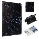 For iPad 4 / 3 / 2 Colored Drawing Pattern Horizontal Flip PU Leather Case with Holder & Card Slots(Black Marble) - 1