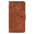 Calf Pattern Double Folding Design Embossed Leather Case with Wallet & Holder & Card Slots for Galaxy A6 (2018)(Brown) - 2