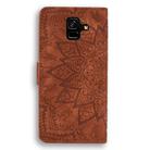 Calf Pattern Double Folding Design Embossed Leather Case with Wallet & Holder & Card Slots for Galaxy A6 (2018)(Brown) - 3
