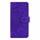 Calf Pattern Double Folding Design Embossed Leather Case with Wallet & Holder & Card Slots for Galaxy A6 (2018)(Purple) - 2