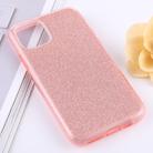 For iPhone 11 Pro Max Full Coverage TPU + PC Glittery Powder Protective Back Case (Pink) - 1