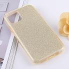 For iPhone 11 Pro Max Full Coverage TPU + PC Glittery Powder Protective Back Case (Gold) - 1