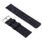 Simple Fashion Canvas Watch Band for Fitbit Versa / Versa 2(Black Silver) - 1