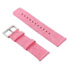 Simple Fashion Canvas Watch Band for Fitbit Versa / Versa 2(Pink) - 1