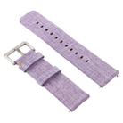 Simple Fashion Canvas Watch Band for Fitbit Versa / Versa 2(Light Purple) - 1