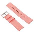 Simple Fashion Canvas Watch Band for Fitbit Versa / Versa 2(Coral) - 1