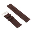 Simple Fashion Canvas Watch Band for Fitbit Versa / Versa 2(Coffee) - 1