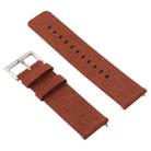 Simple Fashion Canvas Watch Band for Fitbit Versa / Versa 2(Brown) - 1