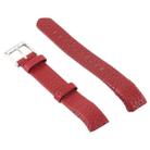Smart Watch Shiny Leather Watch Band for Fitbit Alta(Red) - 1