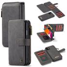 For iPhone 11 CaseMe-007 Detachable Multifunctional Horizontal Flip Leather Case with Card Slot & Holder & Zipper Wallet & Photo Frame (Black) - 1