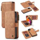 For iPhone 11 CaseMe-007 Detachable Multifunctional Horizontal Flip Leather Case with Card Slot & Holder & Zipper Wallet & Photo Frame (Brown) - 1