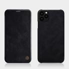 For iPhone 11 Pro NILLKIN  QIN Series Crazy Horse Texture Horizontal Flip Leather Case with Card Slot(Black) - 1