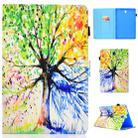 for Galaxy Tab S4 10.5 T830 Colored Drawing Stitching Horizontal Flip Leather Case, with Holder & Card Slots(Colorful Tree) - 1