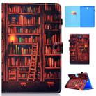 for Galaxy Tab S4 10.5 T830 Colored Drawing Stitching Horizontal Flip Leather Case, with Holder & Card Slots(Bookshelf) - 1