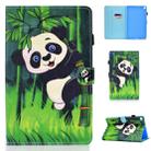 for Galaxy Tab A 8.0 (2019) P200 Colored Drawing Stitching Horizontal Flip Leather Case, with Holder & Card Slots(Panda) - 1