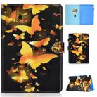 for Huawei MediaPad T5 Colored Drawing Stitching Horizontal Flip Leather Case, with Holder & Card Slots(Golden Butterfly) - 1