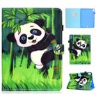For iPad Pro 11 inch Colored Drawing Stitching Horizontal Flip Leather Case, with Holder & Card Slots & Sleep / Wake-up function(Panda) - 1