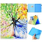 For iPad 2 / 3 / 4 Colored Drawing Stitching Horizontal Flip Leather Case, with Holder & Card Slots & Sleep / Wake-up function(Colorful Tree) - 1