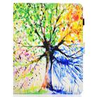 For iPad 2 / 3 / 4 Colored Drawing Stitching Horizontal Flip Leather Case, with Holder & Card Slots & Sleep / Wake-up function(Colorful Tree) - 2
