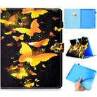 For iPad 2 / 3 / 4 Colored Drawing Stitching Horizontal Flip Leather Case, with Holder & Card Slots & Sleep / Wake-up function(Golden Butterfly) - 1