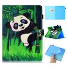 For iPad Pro 9.7 Colored Drawing Stitching Horizontal Flip Leather Case, with Holder & Card Slots & Sleep / Wake-up function(Panda) - 1