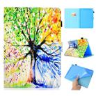 For iPad Pro 9.7 Colored Drawing Stitching Horizontal Flip Leather Case, with Holder & Card Slots & Sleep / Wake-up function(Colorful Tree) - 1