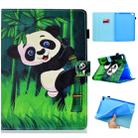For iPad 5 / 6 Colored Drawing Stitching Horizontal Flip Leather Case, with Holder & Card Slots & Sleep / Wake-up function(Panda) - 1