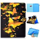 For iPad 5 / 6 Colored Drawing Stitching Horizontal Flip Leather Case, with Holder & Card Slots & Sleep / Wake-up function(Golden Butterfly) - 1
