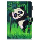 For iPad Mini 1 / 2 / 3 / 4 / 5 Colored Drawing Stitching Horizontal Flip Leather Case, with Holder & Card Slots & Sleep / Wake-up function(Panda) - 2