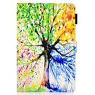 For iPad Mini 1 / 2 / 3 / 4 / 5 Colored Drawing Stitching Horizontal Flip Leather Case, with Holder & Card Slots & Sleep / Wake-up function(Colorful Tree) - 2