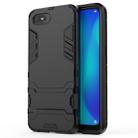 For OPPO A1k / Realme C2 Shockproof PC + TPU Protective Case with Invisible Holder(Black) - 1