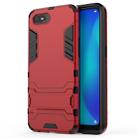 For OPPO A1k / Realme C2 Shockproof PC + TPU Protective Case with Invisible Holder(Red) - 1