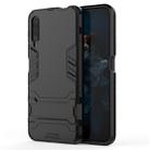 For Huawei Honor 9X / Honor 9X Pro (Without Fingerprint Hole) Shockproof PC + TPU Protective Case with Invisible Holder(Black) - 1