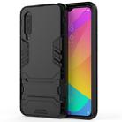 For Xiaomi Mi CC9 Shockproof PC + TPU Protective Case with Invisible Holder(Black) - 1