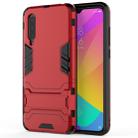 For Xiaomi Mi CC9 Shockproof PC + TPU Protective Case with Invisible Holder(Red) - 1