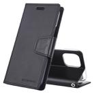 For iPhone 11 Pro Max 2019 MERCURY GOOSPERY SONATA DIARY Horizontal Flip Leather Case with Holder & Card Slots & Wallet(Black) - 1