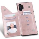 For Galaxy Note 10+ Cat Tree Embossing Pattern Shockproof Protective Case with Card Slots & Photo Frame(Rose Gold) - 4