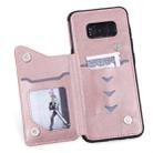 For Galaxy S8 Cat Tree Embossing Pattern Shockproof Protective Case with Card Slots & Photo Frame(Rose Gold) - 4