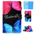 For Galaxy Tab A 8.0 (2017) T380 Colored Drawing Stitching Horizontal Flip Leather Case, with Holder & Card Slots(Butterfly Love) - 1