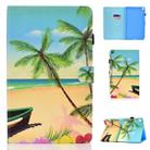 For Galaxy Tab A 10.1 (2019) T510 Colored Drawing Stitching Horizontal Flip Leather Case, with Holder & Card Slots(Sandbeach) - 1