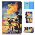 For Galaxy Tab A 10.1 (2019) T510 Colored Drawing Stitching Horizontal Flip Leather Case, with Holder & Card Slots(Bike Boy) - 1